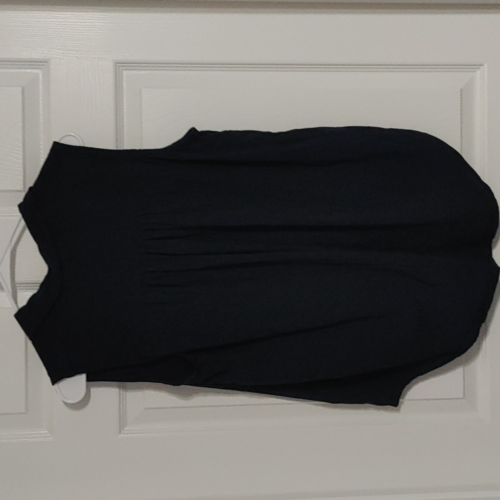 Style & Co. Sleeveless Navy Blouse Sz Large Relaxed Fit EUC - Picture 4 of 5
